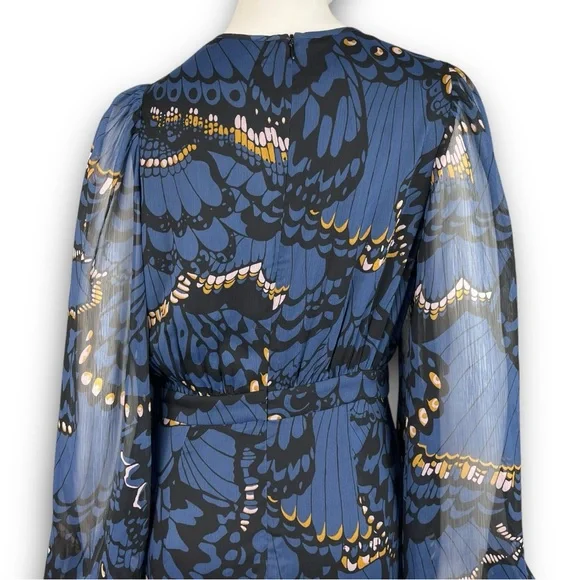 TED BAKER LONDON Pollei Butterfly Print Mini Dress US 6 Prairie Wedding Guest - Picture 10 of 16